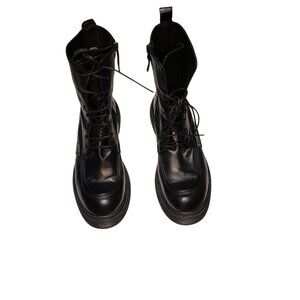 Ernesto Dolani Mens Black Leather Boots Size 39